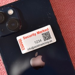Stöldmärkning med QR-kod.