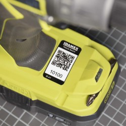 Track-Back etiketter till verktyg. QR-kod och inventarienummer.