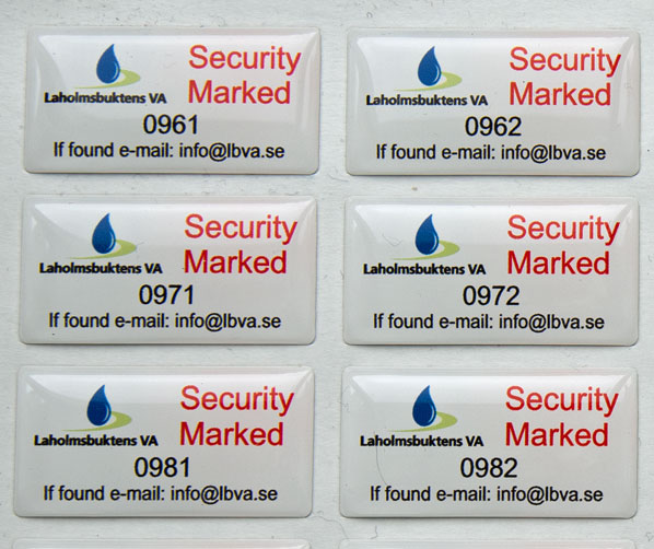 3 D etiketter från Nordisk Stöldmärkning